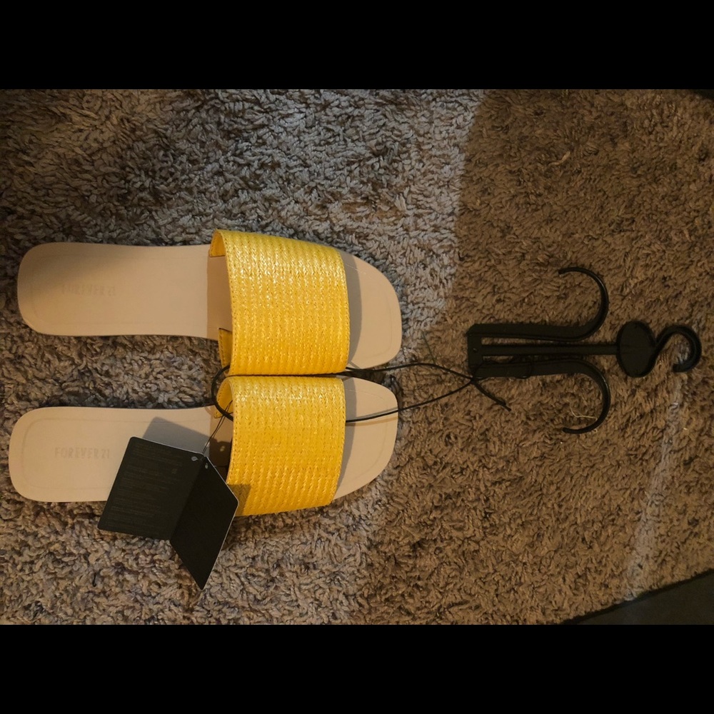 Mustard flat sandals brand new